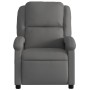 Sillón reclinable de masaje cuero auténtico gris de , Sillones - Ref: Foro24-371796, Precio: 349,71 €, Descuento: %