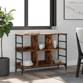 Aparador de madera de ingeniería roble ahumado 102x32x73,5 cm de , Aparadores - Ref: Foro24-837724, Precio: 59,14 €, Descuent...