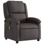 Sillón de masaje eléctrico cuero auténtico marrón oscuro de , Sillones - Ref: Foro24-371794, Precio: 344,45 €, Descuento: %