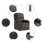 Sillón de masaje eléctrico cuero auténtico marrón oscuro de , Sillones - Ref: Foro24-371794, Precio: 344,45 €, Descuento: %