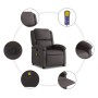 Sillón de masaje eléctrico cuero auténtico marrón oscuro de , Sillones - Ref: Foro24-371794, Precio: 349,85 €, Descuento: %