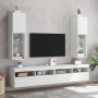 Mueble para TV con luces LED blanco 30,5x30x102 cm de , Muebles TV - Ref: Foro24-837015, Precio: 68,86 €, Descuento: %