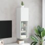Mueble para TV con luces LED blanco 30,5x30x102 cm de , Muebles TV - Ref: Foro24-837015, Precio: 68,86 €, Descuento: %