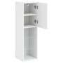 Mueble para TV con luces LED blanco 30,5x30x102 cm de , Muebles TV - Ref: Foro24-837015, Precio: 68,86 €, Descuento: %