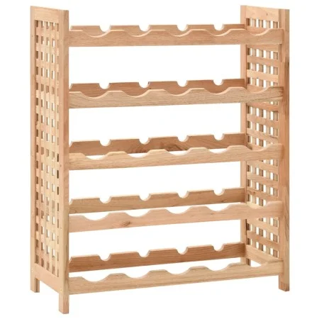 Solid walnut wood wine rack for 25 bottles, measuring 63x25x73 cm. by vidaXL, Wine racks - Ref: Foro24-247101, Price: 62,61 €...