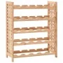 Solid walnut wood wine rack for 25 bottles, measuring 63x25x73 cm. by vidaXL, Wine racks - Ref: Foro24-247101, Price: 62,61 €...