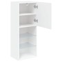 Mueble para TV con luces LED blanco 40,5x30x102 cm de , Muebles TV - Ref: Foro24-837057, Precio: 71,44 €, Descuento: %