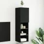 Mueble para TV con luces LED negro 30,5x30x102 cm de , Muebles TV - Ref: Foro24-837017, Precio: 54,81 €, Descuento: %