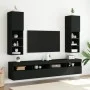 Mueble para TV con luces LED negro 30,5x30x102 cm de , Muebles TV - Ref: Foro24-837017, Precio: 54,81 €, Descuento: %