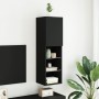 Mueble para TV con luces LED negro 30,5x30x102 cm de , Muebles TV - Ref: Foro24-837017, Precio: 55,55 €, Descuento: %
