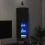 Mueble para TV con luces LED negro 30,5x30x102 cm de , Muebles TV - Ref: Foro24-837017, Precio: 54,81 €, Descuento: %