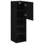 Mueble para TV con luces LED negro 30,5x30x102 cm de , Muebles TV - Ref: Foro24-837017, Precio: 54,81 €, Descuento: %