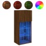 Mueble para TV con luces LED roble marrón 40,5x30x90 cm de , Muebles TV - Ref: Foro24-837055, Precio: 49,45 €, Descuento: %