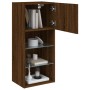 Mueble para TV con luces LED roble marrón 40,5x30x90 cm de , Muebles TV - Ref: Foro24-837055, Precio: 49,45 €, Descuento: %