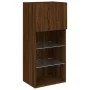 Mueble para TV con luces LED roble marrón 40,5x30x90 cm de , Muebles TV - Ref: Foro24-837055, Precio: 48,84 €, Descuento: %