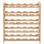 Solid walnut wood wine rack for 25 bottles, measuring 63x25x73 cm. by vidaXL, Wine racks - Ref: Foro24-247101, Price: 62,61 €...