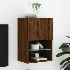 Mueble para TV con luces LED roble marrón 40,5x30x60 cm de , Muebles TV - Ref: Foro24-837041, Precio: 48,81 €, Descuento: %