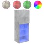 Mueble para TV con luces LED gris hormigón 40,5x30x102 cm de , Muebles TV - Ref: Foro24-837060, Precio: 59,14 €, Descuento: %