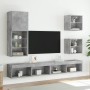 Mueble para TV con luces LED gris hormigón 40,5x30x102 cm de , Muebles TV - Ref: Foro24-837060, Precio: 59,14 €, Descuento: %