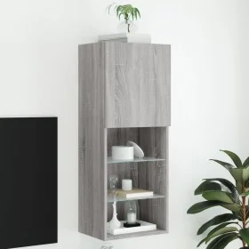 Mueble para TV con luces LED gris Sonoma 40,5x30x102 cm de , Muebles TV - Ref: Foro24-837062, Precio: 45,68 €, Descuento: %