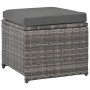 Set de comedor de jardín 7 pzs y cojines ratán sintético gris de vidaXL, Conjuntos de jardín - Ref: Foro24-44721, Precio: 313...