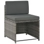 Set de comedor de jardín 7 pzs y cojines ratán sintético gris de vidaXL, Conjuntos de jardín - Ref: Foro24-44721, Precio: 313...