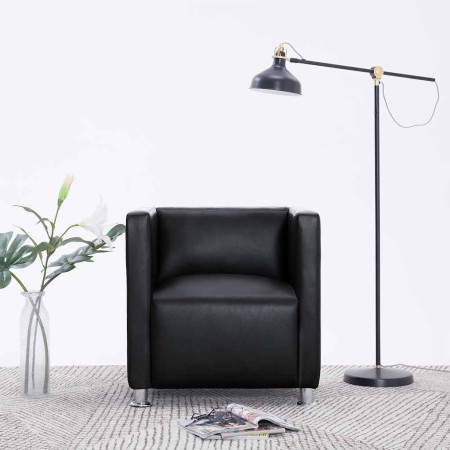 Sillón de cuero sintético negro en Sillones | Comprar online en Foru.es