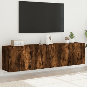 Muebles para TV de pared 2 unidades roble ahumado 80x30x41 cm de , Muebles TV - Ref: Foro24-836961, Precio: 92,25 €, Descuent...