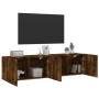 Muebles para TV de pared 2 unidades roble ahumado 80x30x41 cm de , Muebles TV - Ref: Foro24-836961, Precio: 92,25 €, Descuent...