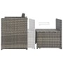 Set de comedor de jardín 7 pzs y cojines ratán sintético gris de vidaXL, Conjuntos de jardín - Ref: Foro24-44721, Precio: 313...