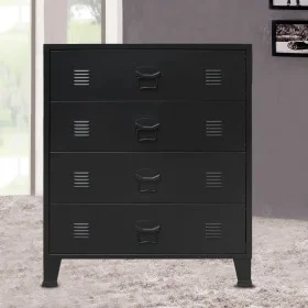 Cajonera metálica de estilo industrial 78x40x93 cm negro de vidaXL, Cajoneras - Ref: Foro24-245963, Precio: 173,20 €, Descuen...
