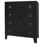 Cajonera metálica de estilo industrial 78x40x93 cm negro de vidaXL, Cajoneras - Ref: Foro24-245963, Precio: 176,89 €, Descuen...