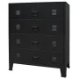 Industrial style metal chest of drawers 78x40x93 cm black by vidaXL, Drawers - Ref: Foro24-245963, Price: 173,20 €, Discount: %