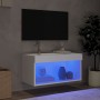 Mueble para TV con luces LED blanco 60x30x30 cm de , Muebles TV - Ref: Foro24-837127, Precio: 40,63 €, Descuento: %