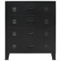 Industrial style metal chest of drawers 78x40x93 cm black by vidaXL, Drawers - Ref: Foro24-245963, Price: 173,20 €, Discount: %