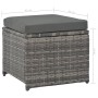 Set de comedor de jardín 7 pzs y cojines ratán sintético gris de vidaXL, Conjuntos de jardín - Ref: Foro24-44721, Precio: 313...