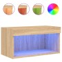 Mueble para TV con luces LED roble Sonoma 60x30x30 cm de , Muebles TV - Ref: Foro24-837131, Precio: 40,43 €, Descuento: %