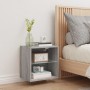Mesita de noche de pared con luces LED gris Sonoma de , Muebles TV - Ref: Foro24-837074, Precio: 31,36 €, Descuento: %