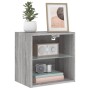 Mesita de noche de pared con luces LED gris Sonoma de , Muebles TV - Ref: Foro24-837074, Precio: 31,36 €, Descuento: %