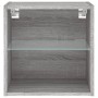 Mesita de noche de pared con luces LED gris Sonoma de , Muebles TV - Ref: Foro24-837074, Precio: 31,36 €, Descuento: %