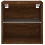 Mesita de noche de pared con luces LED roble marrón de , Muebles TV - Ref: Foro24-837076, Precio: 37,16 €, Descuento: %