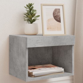 Mesita de noche de pared con luces LED gris hormigón de , Muebles TV - Ref: Foro24-837119, Precio: 28,62 €, Descuento: %