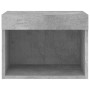 Mesita de noche de pared con luces LED gris hormigón de , Muebles TV - Ref: Foro24-837119, Precio: 28,62 €, Descuento: %
