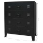 Cajonera metálica de estilo industrial 78x40x93 cm negro de vidaXL, Cajoneras - Ref: Foro24-245963, Precio: 176,89 €, Descuen...