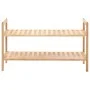 Zapatero de madera maciza de nogal 69x26x40 cm de vidaXL, Zapateros y organizadores de calzado - Ref: Foro24-247102, Precio: ...