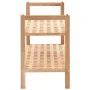 Zapatero de madera maciza de nogal 69x26x40 cm de vidaXL, Zapateros y organizadores de calzado - Ref: Foro24-247102, Precio: ...