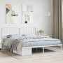 Estructura de cama de metal con cabecero blanco 183x213 cm de , Camas y somieres - Ref: Foro24-373941, Precio: 101,00 €, Desc...