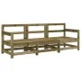 Juego de muebles de jardín 3 pzas madera de pino impregnada de , Sofás modulares de exterior - Ref: Foro24-825533, Precio: 16...
