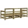 Juego de muebles de jardín 3 pzas madera de pino impregnada de , Sofás modulares de exterior - Ref: Foro24-825533, Precio: 16...
