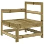 Juego de muebles de jardín 3 pzas madera de pino impregnada de , Sofás modulares de exterior - Ref: Foro24-825533, Precio: 16...